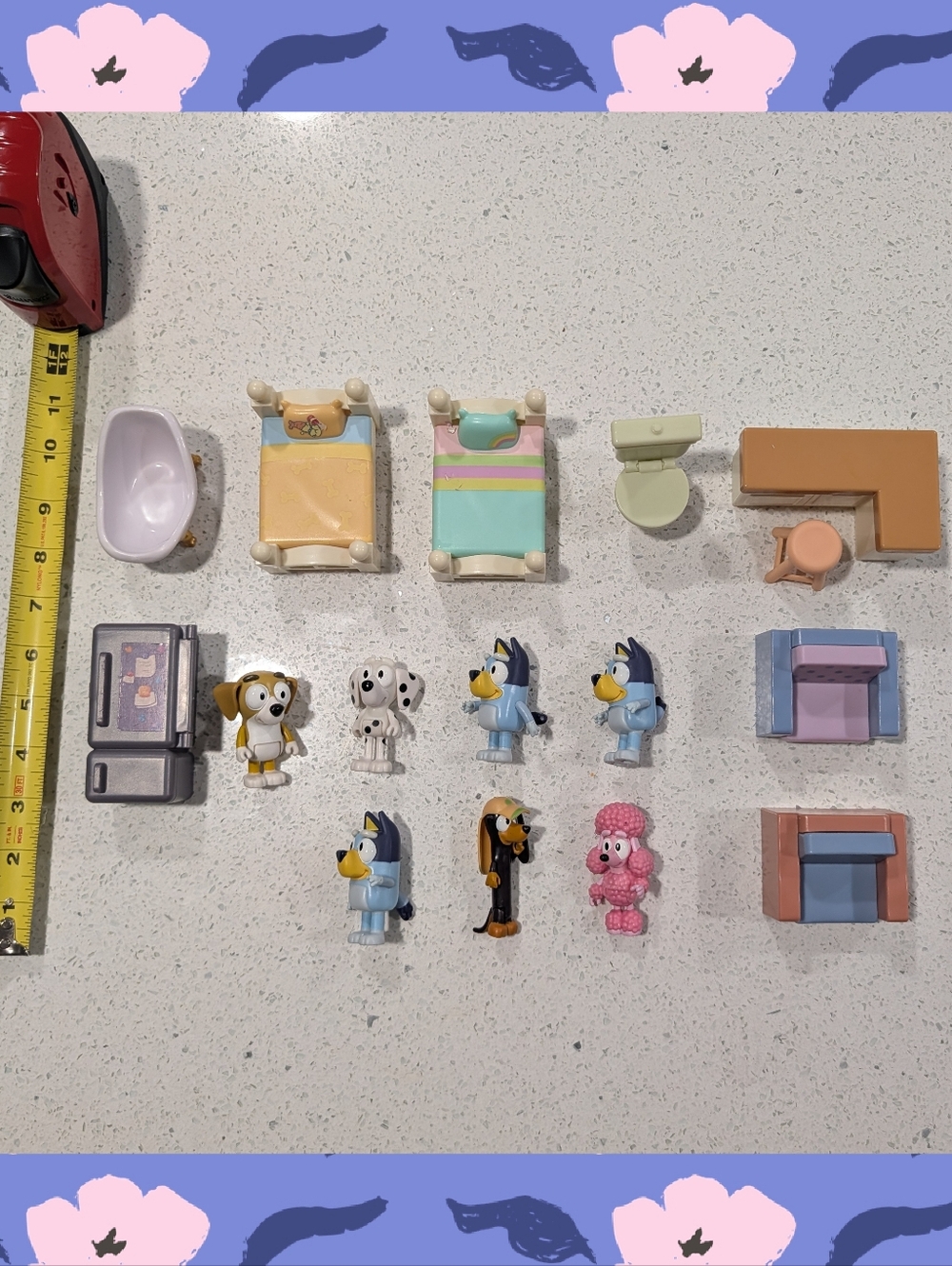 HUGE LOT Rare HTF Disney Bluey Doll Figures Furniture Chloe Coco Honey Snickers